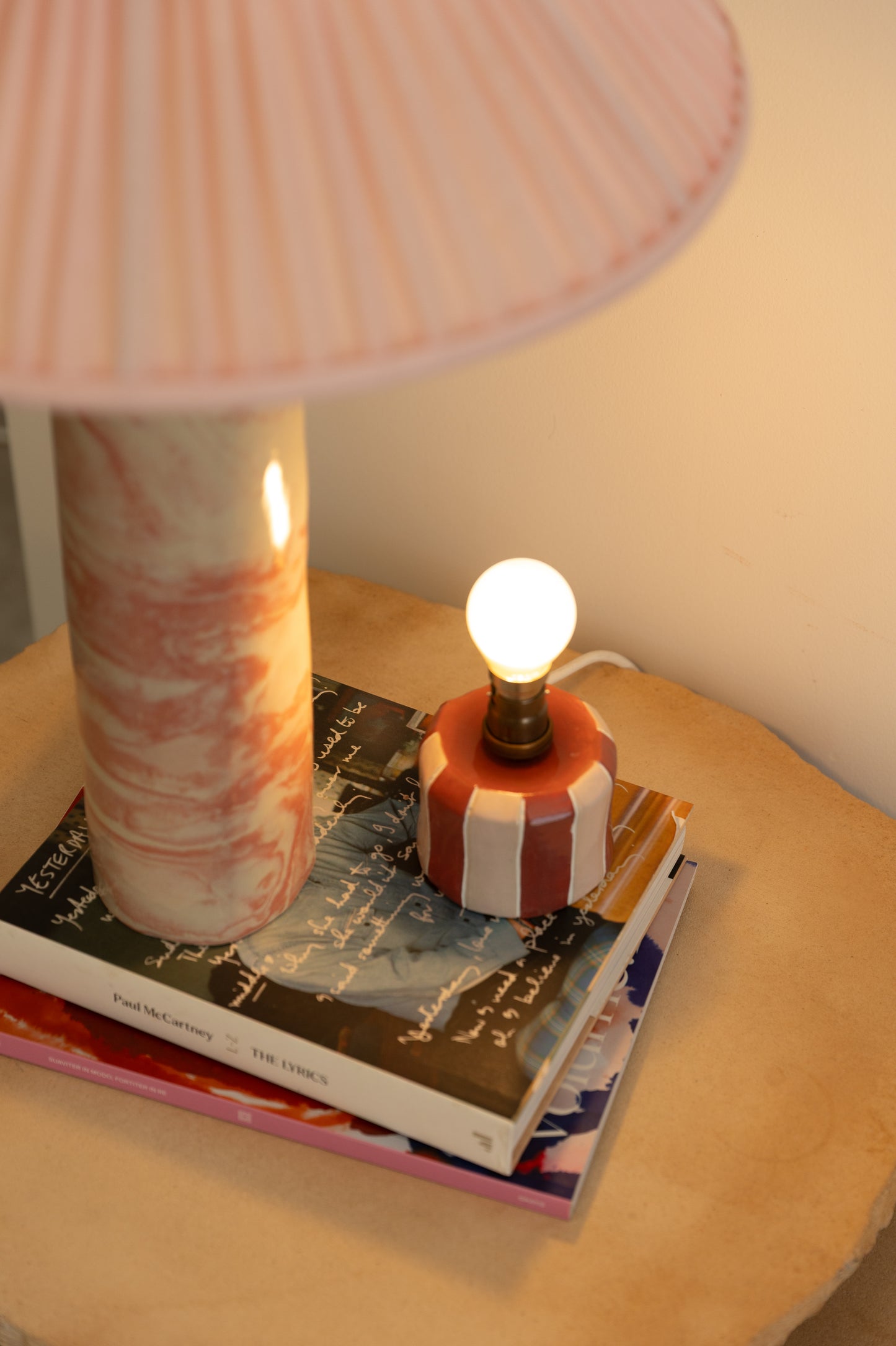 Pink Candy Stripes Globe